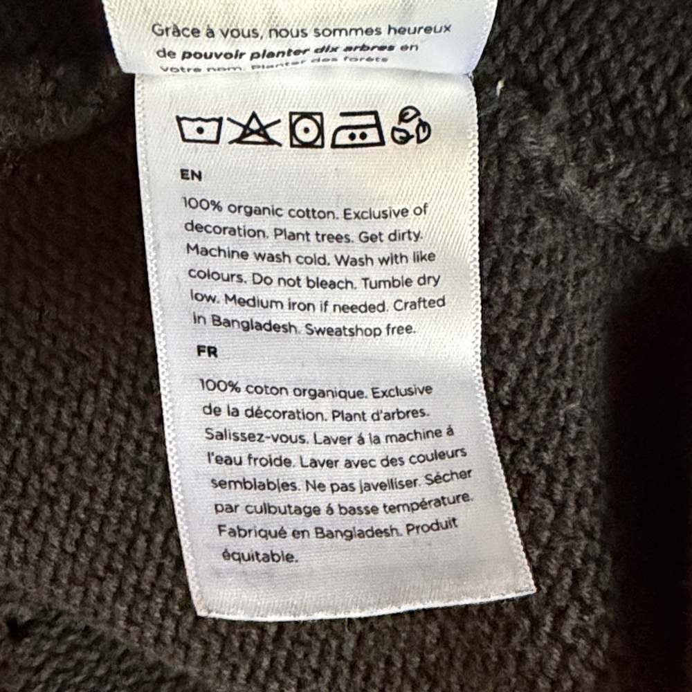 TENTREE Black Cocoon Cardigan Sweater size small - Picture 10 of 10